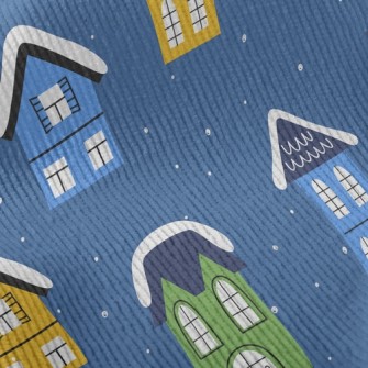 Colorful Snow House Standard Corduroy