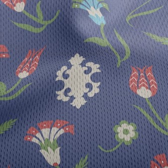 Unique Color Flowers Athletic Mesh Flat Back