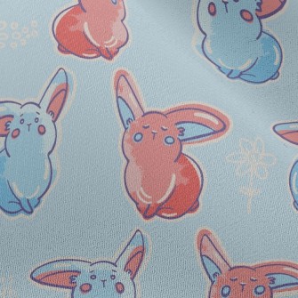 Two-color Playful Rabbit Chiffon