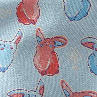 Two-color Playful Rabbit Waterproof Canvas