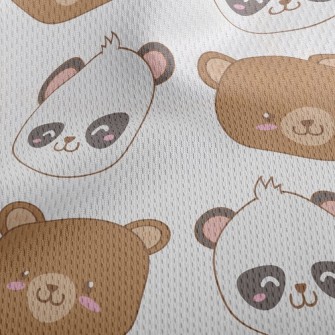 Cat Bear Brown Bear Good Frien Athletic Mesh Flat Back