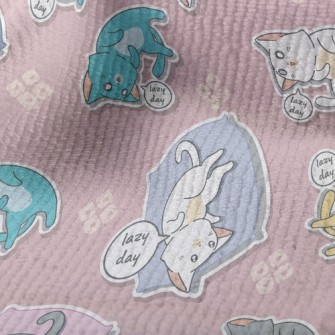 Lazy Kitten Lying In Bed Terry