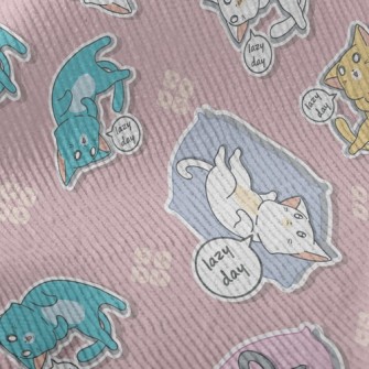 Lazy Kitten Lying In Bed Standard Corduroy