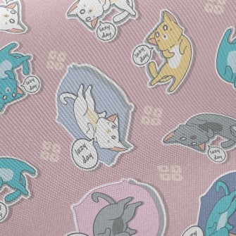 Lazy Kitten Lying In Bed Twill