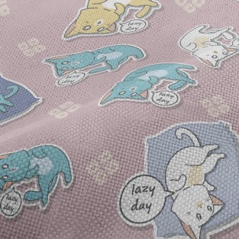 Lazy Kitten Lying In Bed Performance Linen