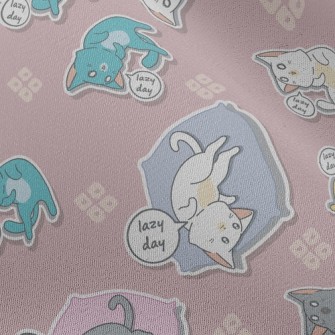 Lazy Kitten Lying In Bed Chiffon