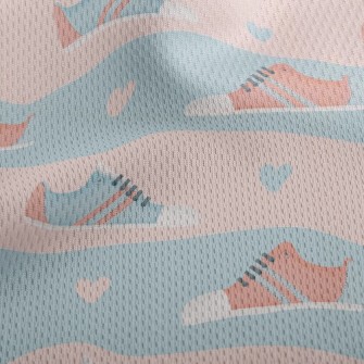 Love Sneakers Athletic Mesh Flat Back
