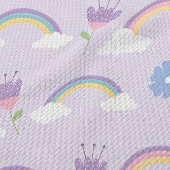 Soft Natural Rainbow Birdseye Piqué