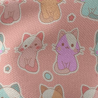 Cute Color Cat (cannot Be Foun Waterproof Canvas