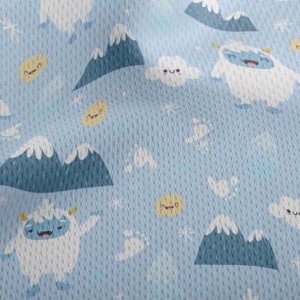 Funny Snow Monster From Legend Athletic Mesh Flat Back