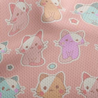 Cute Color Cat (cannot Be Foun Athletic Mesh Flat Back