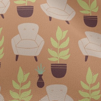 Potted Plants And Sofa Chiffon