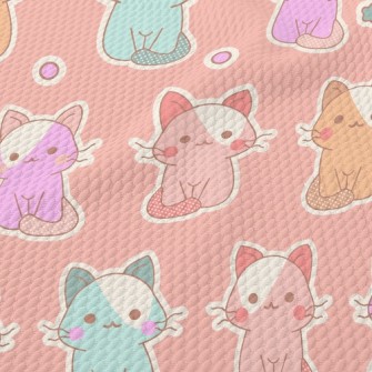 Cute Color Cat (cannot Be Foun Birdseye Piqué