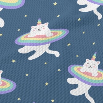 Happy Unicorn Cat Birdseye Piqué