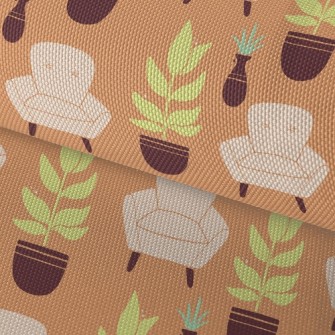 Potted Plants And Sofa Waterproof Oxford