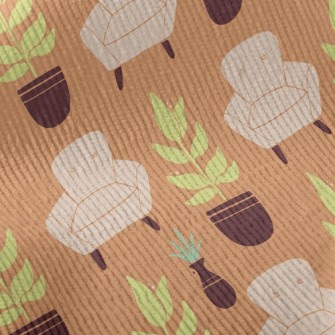 Potted Plants And Sofa Standard Corduroy