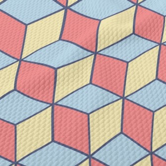 Stacking Geometric Blocks Birdseye Piqué