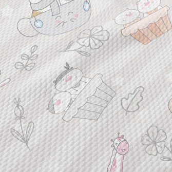 Animals Having Fun Birdseye Piqué