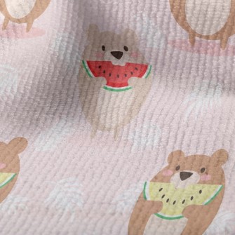 Happy Eating Watermelon Bear Terry