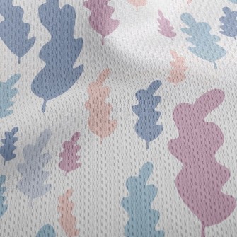 Irregular Wavy Leaves Athletic Mesh Flat Back