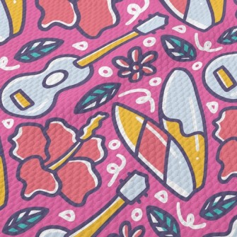 Summer Guitar Music Birdseye Piqué