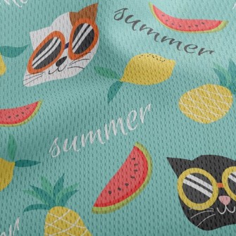 Cool Cat Sunglasses Athletic Mesh Flat Back