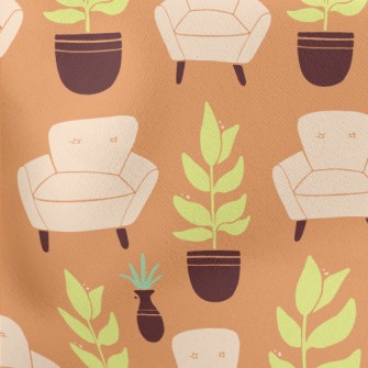 Potted Plants And Sofa Stretch Ponte