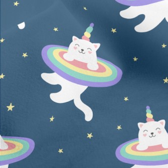 Happy Unicorn Cat Micro Fleece