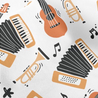 Accordion Trumpet Guitar Micro Fleece