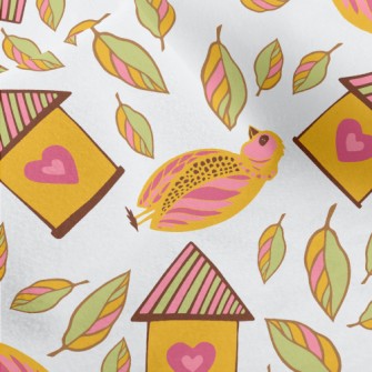 Cute Bird House Micro Fleece