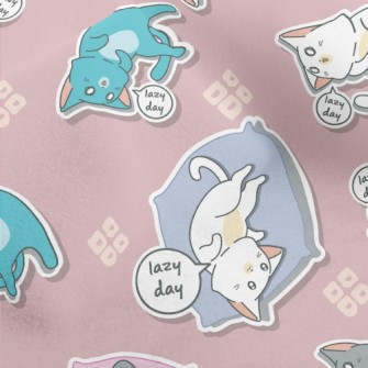 Lazy Kitten Lying In Bed Micro Fleece