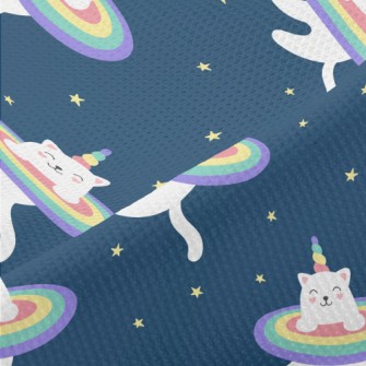 Happy Unicorn Cat Piqué
