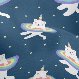 Happy Unicorn Cat Lightweight Performance Linen