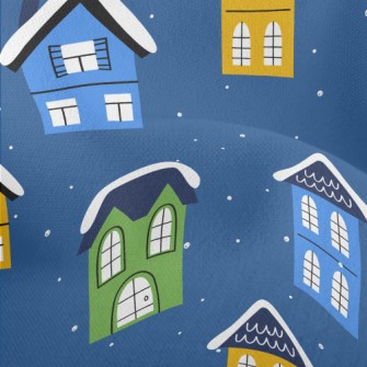 Colorful Snow House Lightweight Performance Linen
