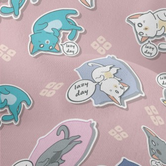 Lazy Kitten Lying In Bed Lightweight Performance Linen