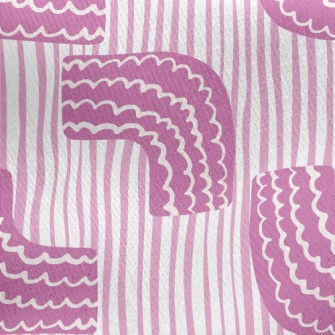 Mysterious Curved Texture Jersey Backed Fleece