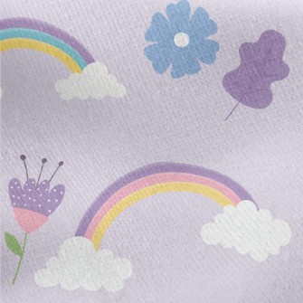 Soft Natural Rainbow Jersey Backed Fleece