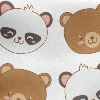 Cat Bear Brown Bear Good Frien Jersey Backed Fleece