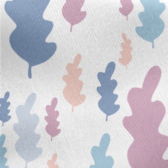 Irregular Wavy Leaves Jersey Backed Fleece