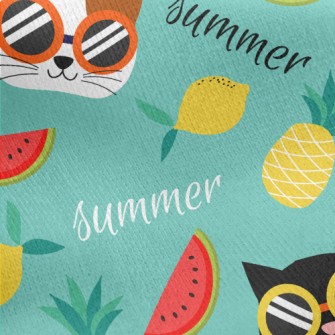 Cool Cat Sunglasses Jersey Backed Fleece