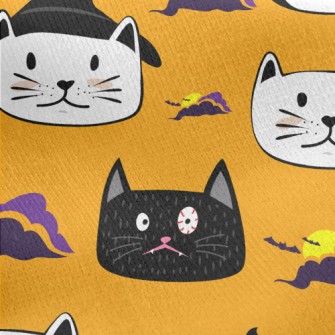 Halloween Costumed Cat Jersey Backed Fleece