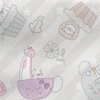 Animals Having Fun Jersey Backed Fleece