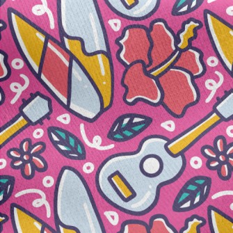 Summer Guitar Music Jersey Backed Fleece