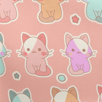 Cute Color Cat (cannot Be Foun Pongee