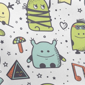 Little Monsters With Various E Pongee