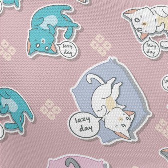 Lazy Kitten Lying In Bed Pongee