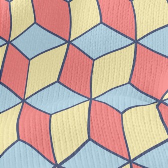 Stacking Geometric Blocks Stretch Jersey
