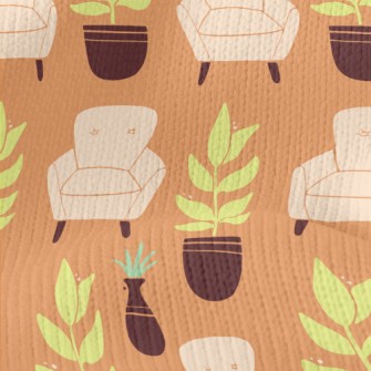 Potted Plants And Sofa Stretch Jersey
