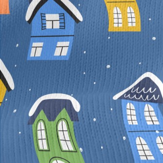 Colorful Snow House Stretch Jersey
