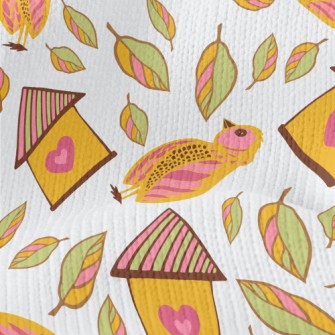 Cute Bird House Stretch Jersey